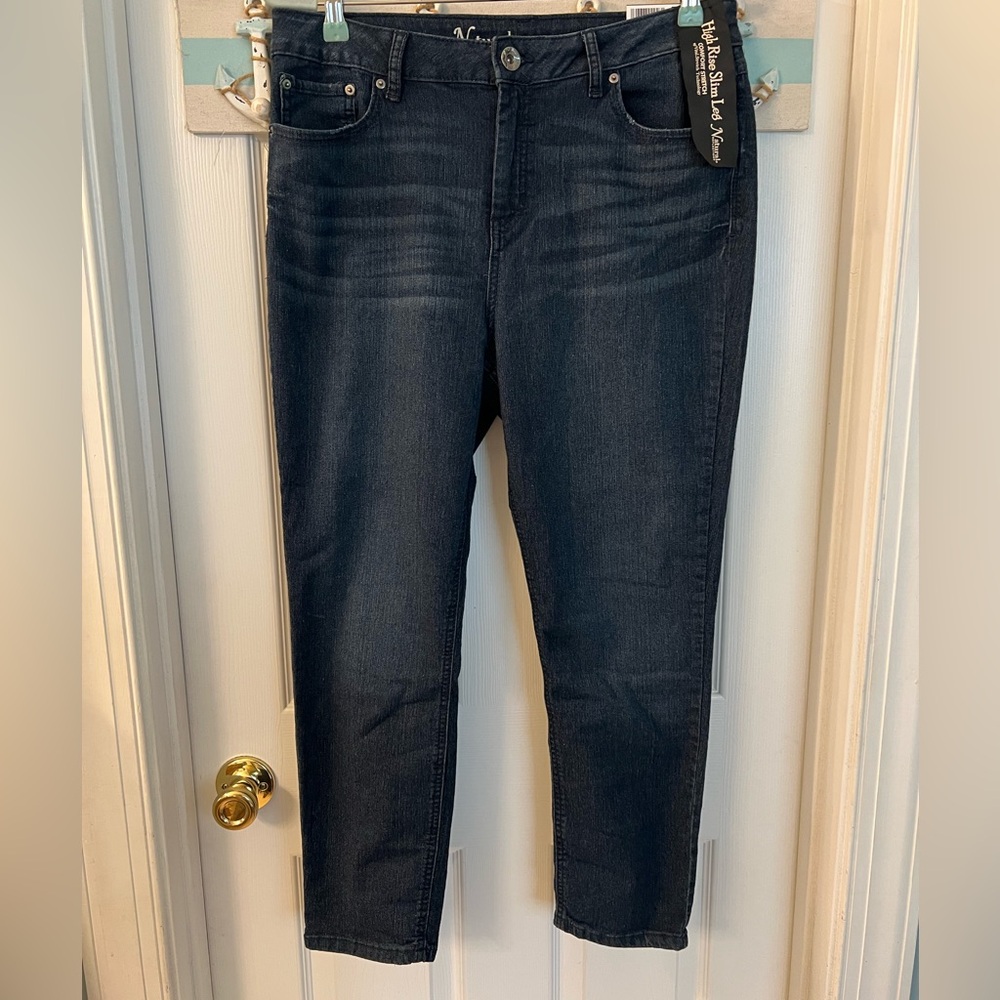Natural Reflections High Rise Slim Leg Stretch Jeans 14P